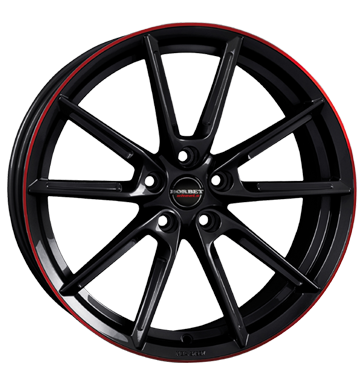 Borbet LX 8,5x20 ET45 5x112 57,1 black glossy rim red