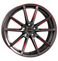 Borbet LX 8,5x20 ET45 5x112 57,1 graphite spoke rim red...