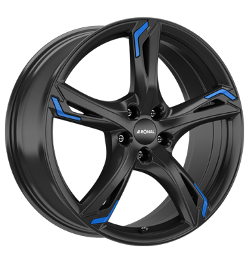 Ronal R62 Blue 7,5x17 ET45 5x108 76 jetblack blue