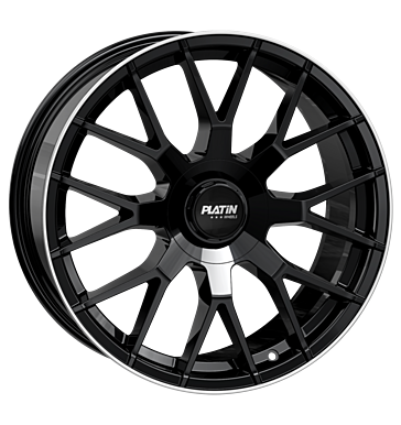 Platin P108 8x19 ET38 5x112 66,6 black lip polish
