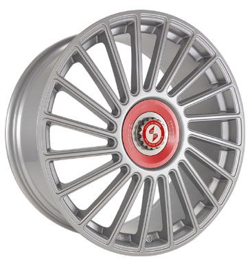 Eta Beta Venti-R ZV 8,5x20 ET25 5x108 78,1 Silver R.Rot/M.Silber