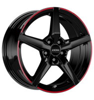 Ronal R69 MCR 8x18 ET40 5x114,3 76 jetblack-red rim