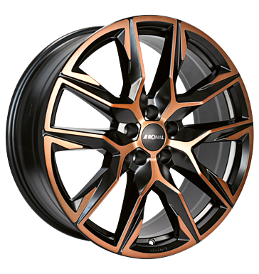 Ronal R71 8,5x20 ET56 5x127 71,5 jetblack-copper matt