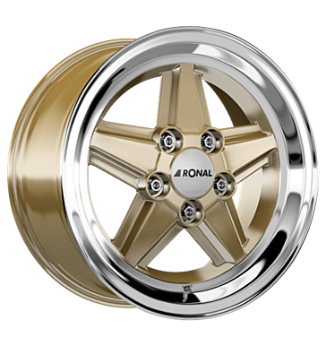 Ronal R9 7x15 ET23 5x112 66,5 racing-gold-hornkopiert