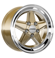 Ronal R9 7x16 ET23 5x112 66,5 racing-gold-hornkopiert
