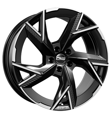 CMS C41 9x18 ET45 5x130 66,5 part diamond black gloss