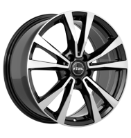 Rial M12 7,5x18 ET44 5x112 66,5 diamant-schwarz-frontpoliert