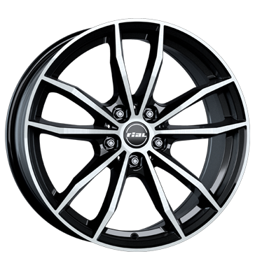 Rial X12X 9x19 ET38 5x112 66,5 diamant-schwarz frontpoliert