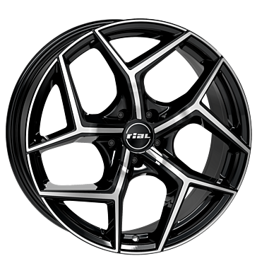 Rial Salento 8x19 ET40 5x112 66,6 diamant-schwarz-frontpoliert