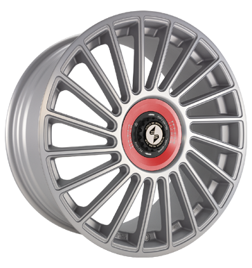 Eta Beta Venti-R ZV 8,5x20 ET38 5x115 78,1 Silver matt full pol R.Rot/M.Schwarz