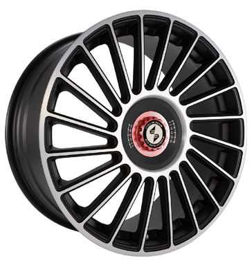 Eta Beta Venti-R ZV 8,5x20 ET25 5x112 78,1 Black matt full pol. R.Schwarz/M.Rot