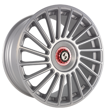 Eta Beta Venti-R ZV 9x20 ET38 5x112 78,1 Silver matt full pol R.Silber/M.Rot