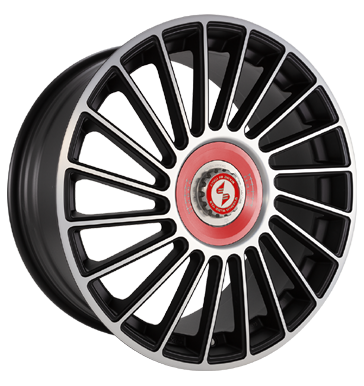 Eta Beta Venti-R ZV 9x21 ET35 5x112 78,1 Black matt full pol. R.Rot/M.Silber