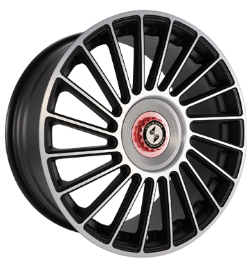Eta Beta Venti-R ZV 9x21 ET35 5x114,3 78,1 Black matt full pol. R.Silber/M.Rot