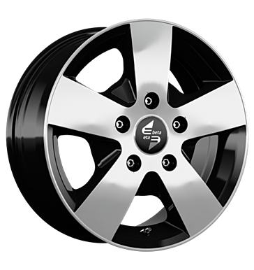 Eta Beta Atria 6,5x16 ET55 5x130 78,1 Black matt full pol.
