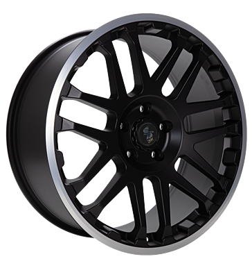 Eta Beta Combat 8x18 ET45 5x112 66,5 black matt lip polished