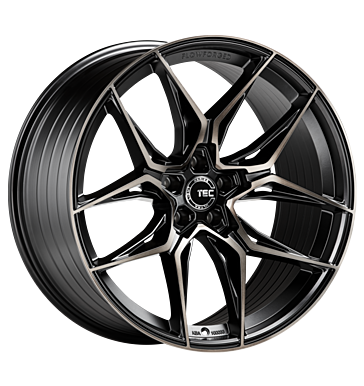 TEC Speedwheels GT9 9,5x20 ET35 5x112 66,6 schwarz-matt-frontpoliert Shadow Edition
