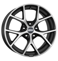 BBS SR 7,5x17 ET48 5x100 70 vulcano grau diamant-gedreht
