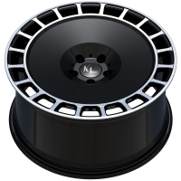 MONOBLOCK PL1 Deep Concave 10,0x20 5x120 ET40 Highgloss Black Polished Elements